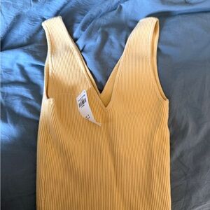 Abercrombie & Fitch Mustard Ribbed Tank Top